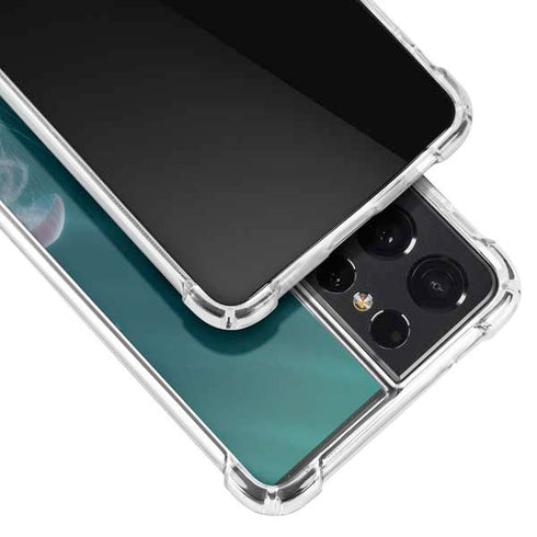 Vincent Hie Blue Jellyfish Galaxy S21 Ultra 5G Clear Case